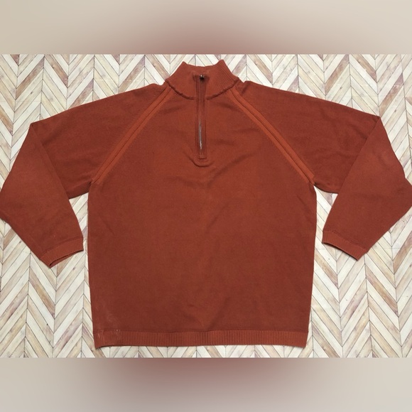 Tommy Bahama 1/4 Zip Pull Over Sweater Size XL. Copper Red. Mens - Picture 1 of 7